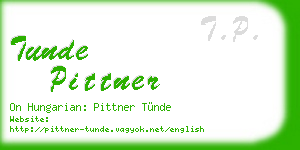 tunde pittner business card